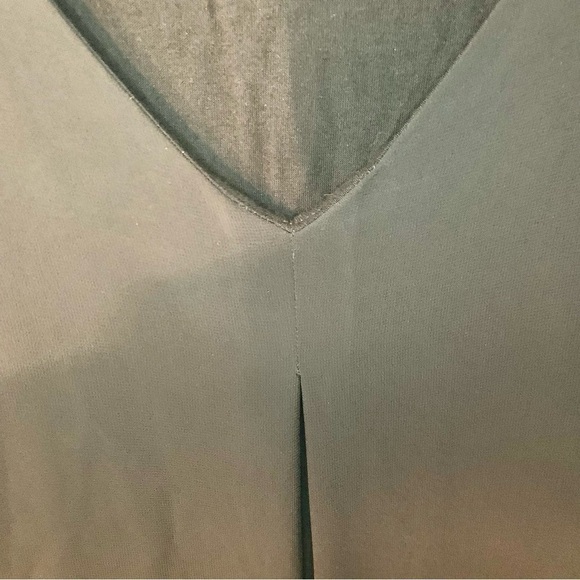 NEW Banana Republic Blouse SP Small Petite Black Sheer Layer over Modal Lining - Picture 12 of 13